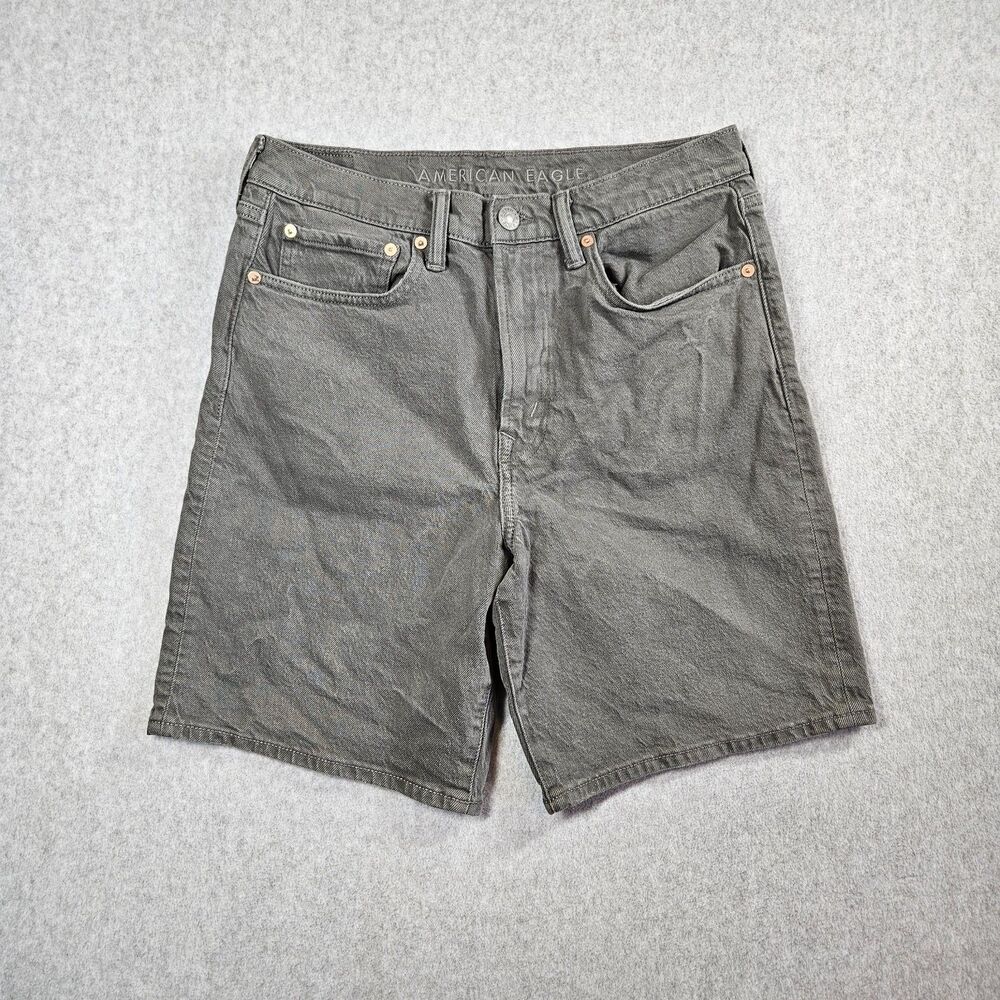 American Eagle AE Easy Flex Loose Jean Shop  Shorts Gray Size 28